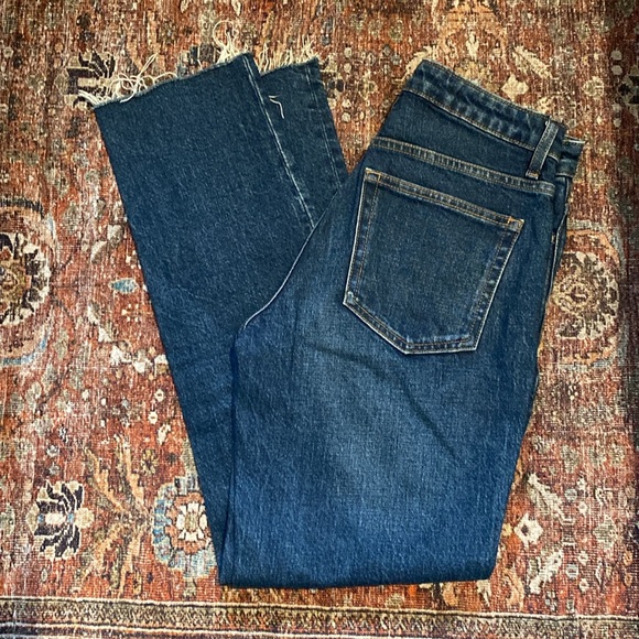 Topshop Straight Fit Full length Jeans. Size 26. Dark Denim. High waisted. Cute! - Picture 3 of 12
